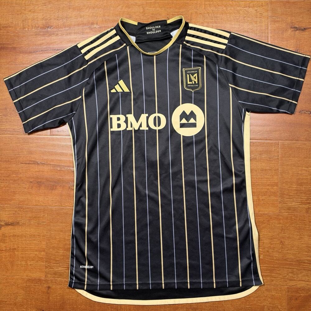 Adidas Los Angeles Football Club Soccer Jersey Mens L Black LAFC #7 Son Korea